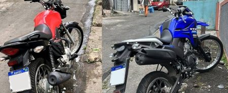 PM recupera motocicletas roubadas em Fazenda Grande do Retiro