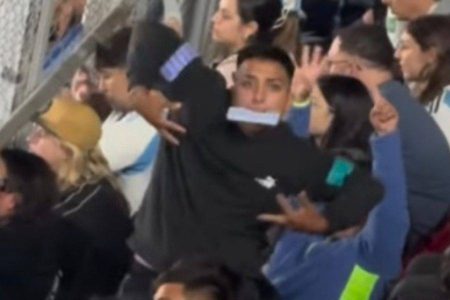 Torcedor argentino imita macaco em goleada contra o Brasil