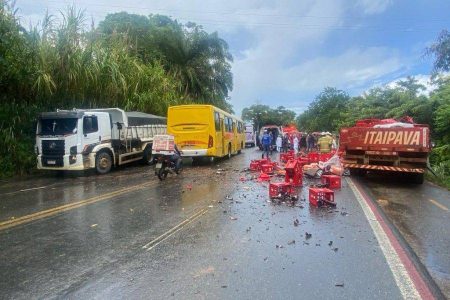 Tragédia na BR-415: três trabalhadores morrem após colisão de veículos pesados