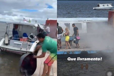 De novo! Lancha pega fogo durante trajeto entre Morro de São Paulo e Valença