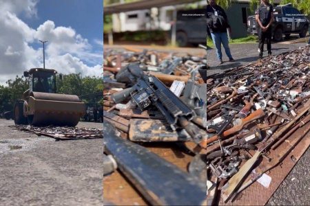 Polícia Civil da Bahia destrói mais de 1 tonelada de armas apreendidas