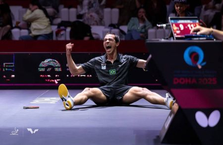 Hugo Calderano quebra hegemonia e leva o Brasil ao pódio do Mundial de Tênis de Mesa