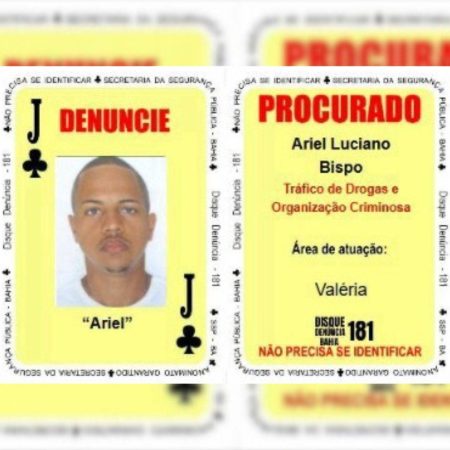Polícia prende ‘Valete de Paus’ do Baralho do Crime em escola de Lauro de Freitas