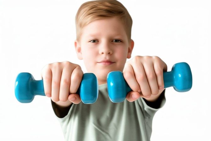 crianças na academia