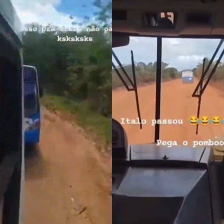 VÍDEO: “Racha” em Maraú! Motoristas de ônibus escolar fazem corrida com estudantes a bordo