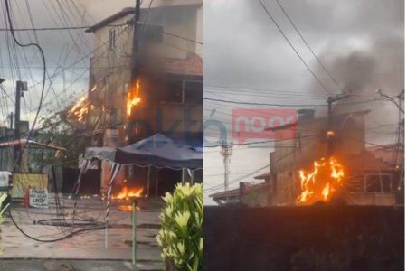 VÍDEO: Incêndio em poste assusta moradores de Cajazeiras