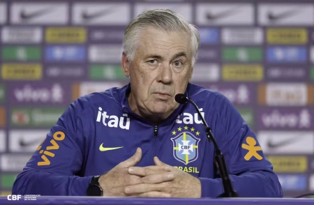 Ancelotti convoca Seleção em 1º de outubro para amistosos na Ásia