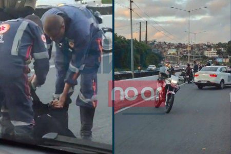 VÍDEO: Acidente na BR-324 deixa uma pessoa ferida