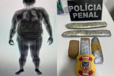 Scanner corporal flagra droga escondida em visitante no presídio