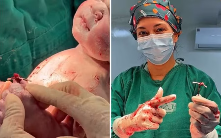 Vídeo: Bebê nasce segurando DIU e vídeo viraliza em Goiás