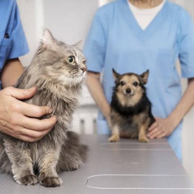 Outubro Rosa PET: prevenção e cuidado contra tumores de mama em cadelas e gatas Cachorro e gato, em imagem de arquivo