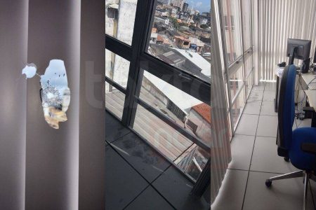 Bala perdida atinge sala do Fórum Ruy Barbosa