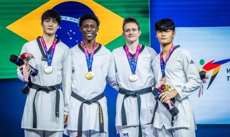 Brasileiro Henrique Marques conquista ouro inédito no Mundial de Taekwondo na China Brasileiro Henrique Marques conquista ouro inédito no Mundial de Taekwondo na China