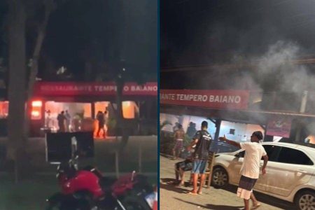 Incêndio atinge restaurante em Serra Grande e deixa seis pessoas feridas