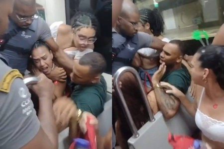 VÍDEO: “Guerra” por assento provoca confusão no metrô de Salvador
