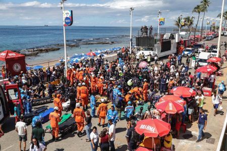 Samu faz simulado no circuito Barra–Ondina para o Carnaval 2026