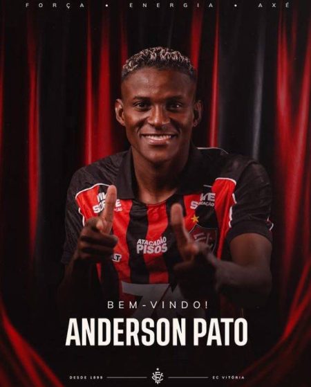 Vitória anuncia contratação do atacante Anderson Pato até 2027