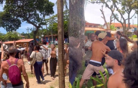 VÍDEO: Protesto pró-Palestina termina em confronto com turistas israelenses em ponto turistico baiano