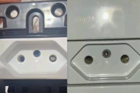 Microcâmera é encontrada dentro de tomada em banheiro de empresa