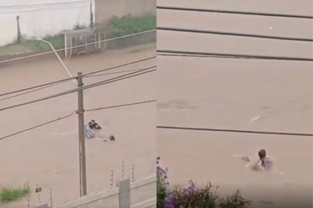 VÍDEO: Mulher segue desaparecida após ser arrastada por enxurrada em Vitória da Conquista