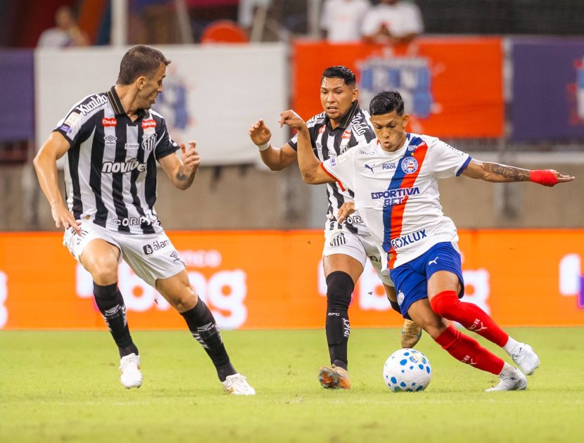 Bahia reage no segundo tempo e empata com o Santos na Fonte Nova