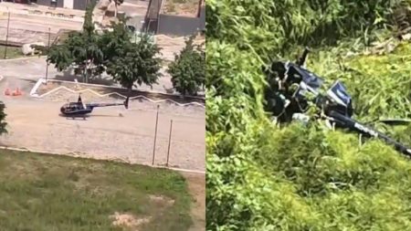 FAB investiga queda de helicóptero segundos após decolagem em Campina Grande