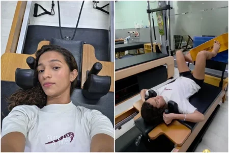 Rayssa Leal mostra rotina de fisioterapia um mês após lesão no joelho