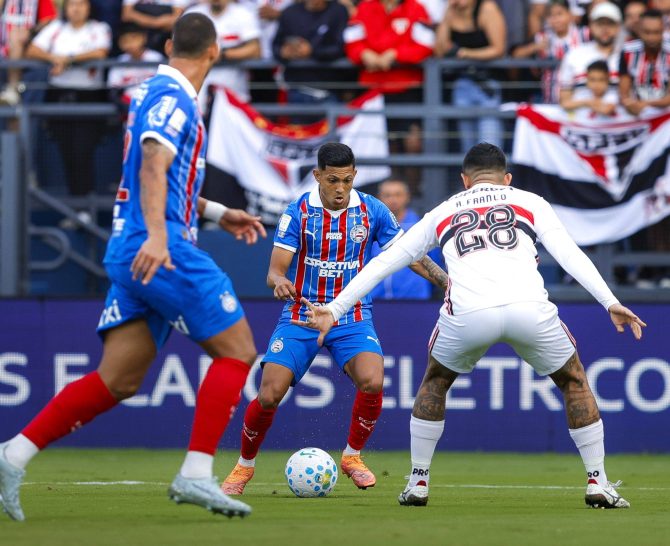 Bahia arranca empate nos acréscimos contra o São Paulo pelo Brasileirão