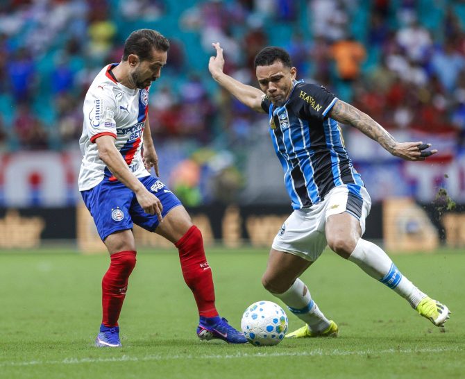 Bahia empata com o Grêmio na Fonte Nova e amplia sequência sem triunfos no Brasileirão
