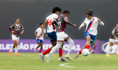 Bahia busca empate nos acréscimos contra o Fluminense e segue no G-5 do Brasileirão feminino