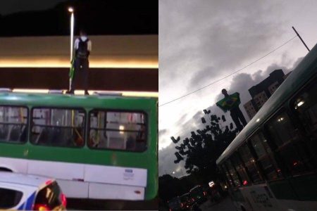 Após mais de três horas, rodoviário desce do teto de ônibus em Narandiba