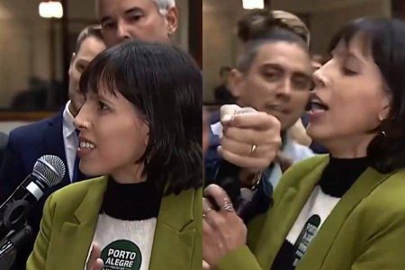 Confusão na Câmara: vereador toma microfone de parlamentar do PT durante discurso no plenário