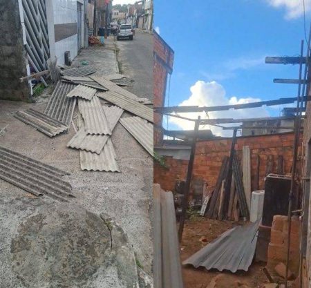 Antes de Lula entregar moradias, helicópteros da comitiva destelham casas em Camaçari