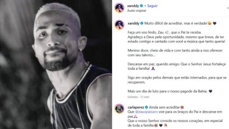 Xanddy presta homenagem a Zau O Pássaro após morte em acidente na Bahia