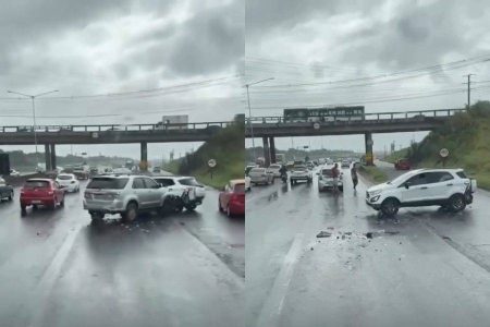 VÍDEO: Discussão entre motoristas termina com colisão e lentidão na BR-324