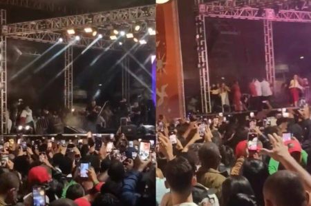 VÍDEO: Estrutura de palco desaba no São João de Itapetinga durante show de Amado Batista