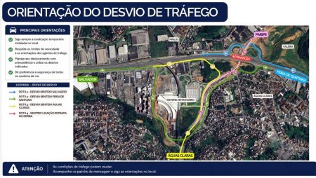 BR-324 terá desvios e bloqueios temporários para avanço das obras do VLT