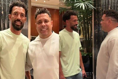 VÍDEO: Ronaldo encontra Vozinha e brinca: “Queria ter feito um gol em você”