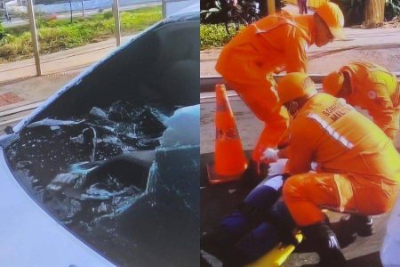Acidente entre carro e moto deixa duas pessoas feridas na orla de Salvador