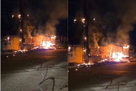 Explosão de botijão de gás destrói barracas e deixa trecho sem energia em Lauro de Freitas