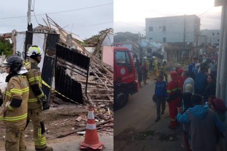 VÍDEO: Explosão assusta moradores e deixa três residências destruídas em Santo Antônio de Jesus