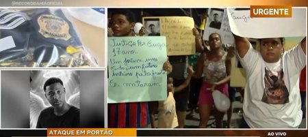 Protesto reúne moradores em Lauro de Freitas após morte de adolescente baleado por falsos policiais