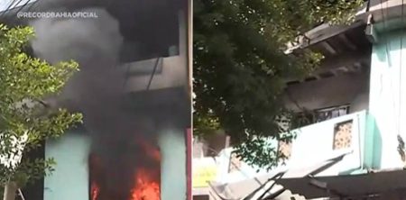 Incêndio atinge casa na Avenida Garibaldi após suposta briga de família
