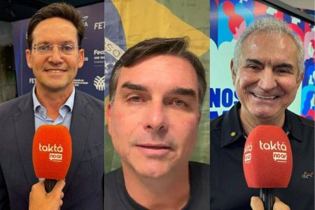 Flávio Bolsonaro declara apoio a João Roma e Angelo Coronel na disputa pelo Senado