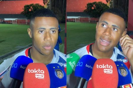 Erick destaca concentração do Bahia no triunfo sobre o Vitória: “A régua sobe”