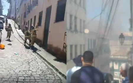 Casarão é atingido por incêndio e quatro famílias precisam deixar imóvel no Pelourinho