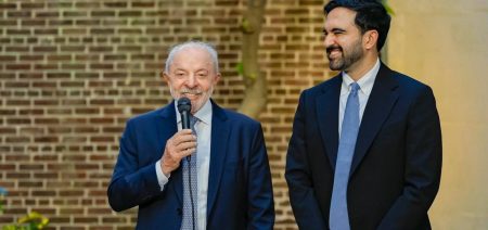 Lula e prefeito de Nova York discutem democracia e combate à pobreza