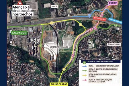 Vai passar pela BR-324 à noite? Veja o que muda por causa das obras do VLT