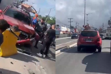 Motorista se envolve em sequência de colisões na Estrada do Coco