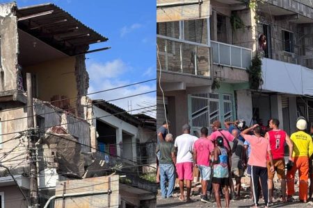 Homem fica gravemente ferido após estrutura de imóvel desabar em São Francisco do Conde